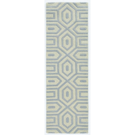 Homeroots 2 ft. 3 in. x 7 ft. 6 in. Runner Wool Grey Area Rug 354089